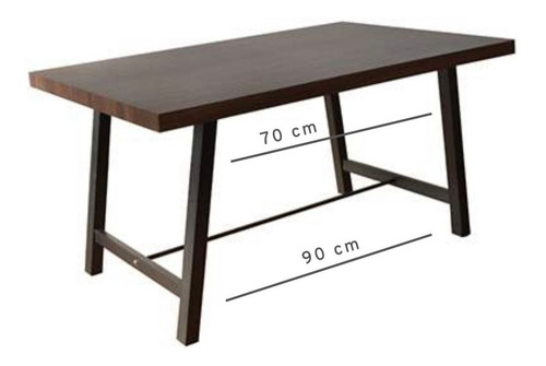 Imagen 3 de 10 de Mesa De Comedor Pixie Walnut 120x80cm Industrial + C