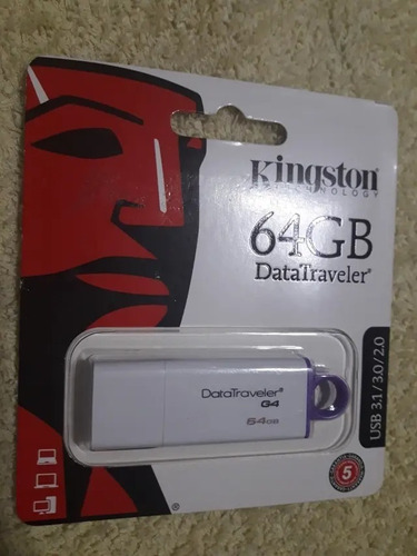 Pendrive Kingston 64gb Usb 3.0 Modelo G4 Compatible 2.0