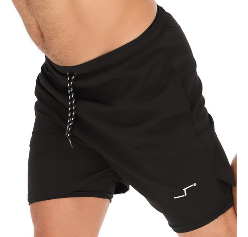 Short Deportivo Stretch Para Hombre Con Licra Entrenamiento