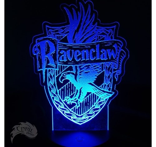 Lampara 3d Led Ravenclaw Harry Potter Ilusion 7 Colores