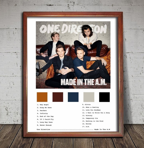 One Direction Poster Album Made In The Am En Cuadro P Colgar
