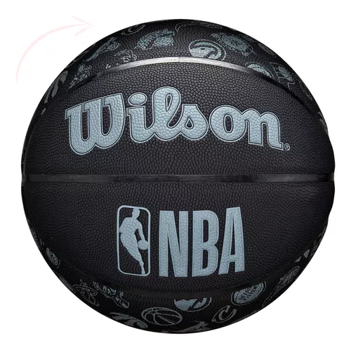 Bola Basquete Nba All Teams Black Tamanho 7 Idade 12 Anos + Cor Preto