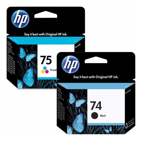 Cartucho De Tinta Hp 74 Color Negro De 4.5 Ml 2 Unidades