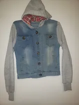 Comprar Campera De Jeans Con Capucha Talle 1   39 Cisa 50 Largo