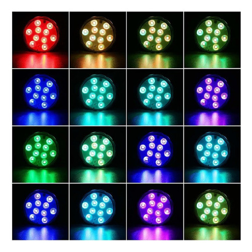 4 Luces Led Sumergibles Impermeables For Piscina.