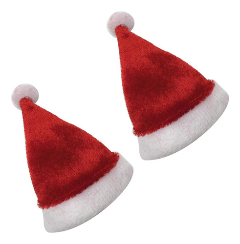 2 Pedazos Mini Juguetes 1:6 Sombrero De Navidad Pulgadas De