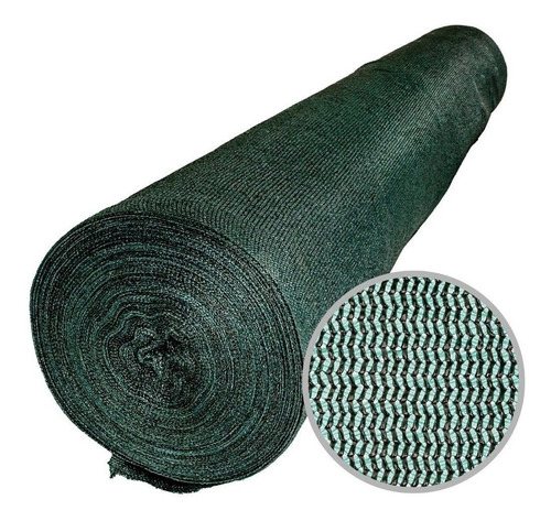 Rollo De Media Sombra Verde 2 Mt X 20 Mts 80% Reforzada