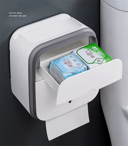 Dispenser Porta Papel Higiénico Con Cajón Organizador Baño