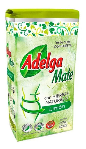 Yerba Mate Adelga Mate Limón C/hierbas Nat. De 500 Grs