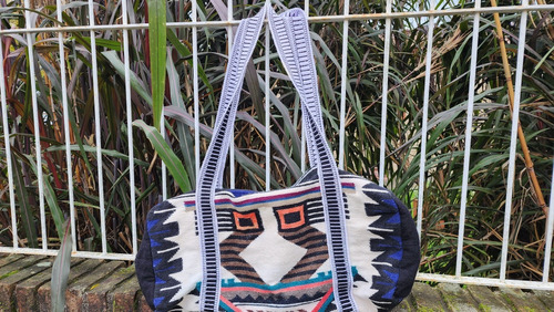 Bolso Artesanal Grande Con Asas De Colgado Forrado.70x45cm