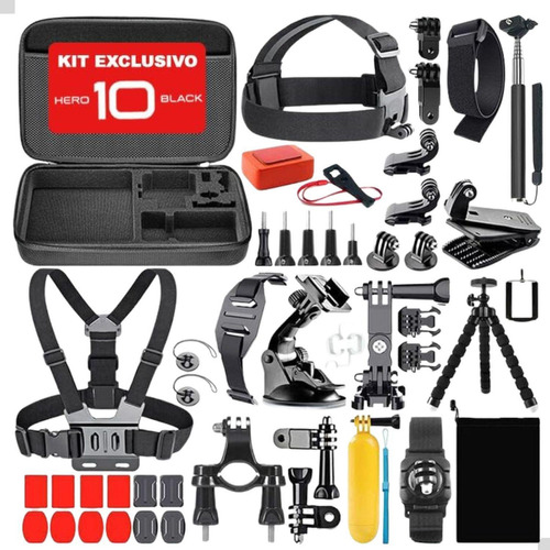 Kit Acessórios Camera Gopro Hero 10 Black 4k Com 65 Peças