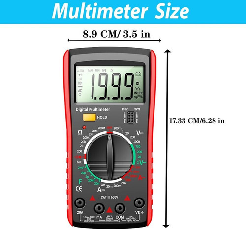 Multimetro Digital Voltimetro Professional Lcd Portátilac/dc