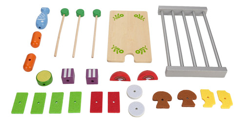 Parrilla De Madera Para Niños, Barbacoa Interactiva, Barbaco