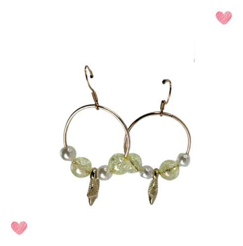 Aretes Perlas Fimo Artesanales