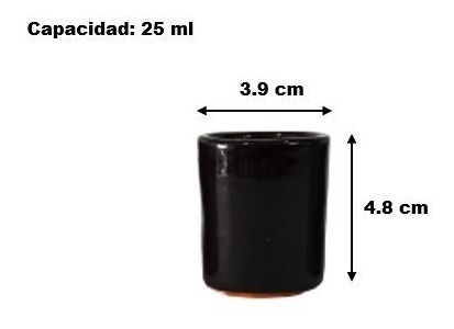 Imagen 6 de 6 de Juego De 6 Vasos Shot De Negro