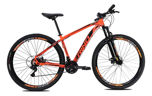 Mountain bike Rino Atacama Everest aro 29 19" 24v freios de disco mecânico câmbios Shimano TZ 510 y Shimano TZ 31 cor laranja
