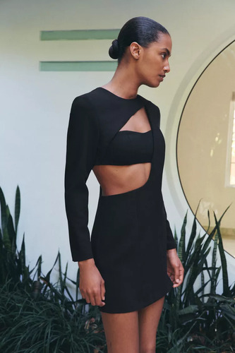 Zara - Vestido Cut Out Mini Dress - Talle Xs Nuevo Importado