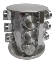 Comprar Porta Condimento Vidro Base Giratória Inox 12 Recipientes