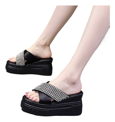 Sandalias De Verano Con Plataforma Tipo Chancla Para Mujer,