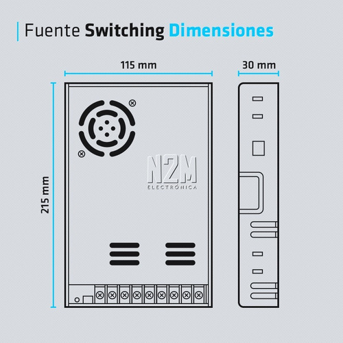 Imagen 4 de 10 de Fuente 24v 14a Metalica Regulada Switching Tira Led Cctv