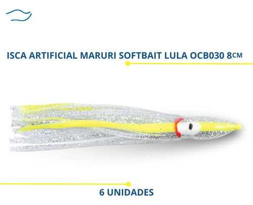 Isca Pesca Artificial Lula Maruri Robalo Pesca Corrico Kit 6