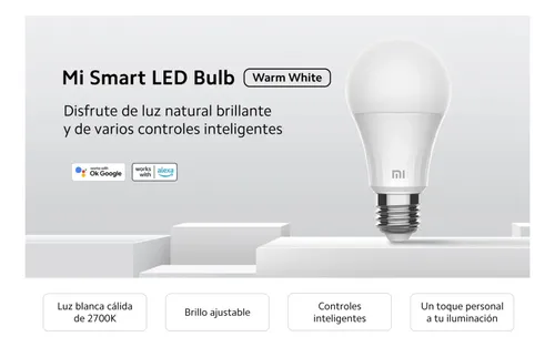 Ampolleta Dimeable Xiaomi Smart Led Wi-fi E27 Alexa Google