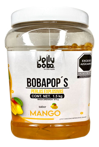 Bobapop´s De Mango Jellyboba 1.5kg-perlas Explosivas