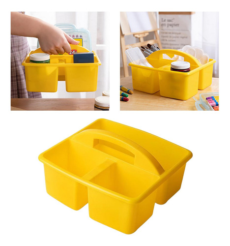 Divisor Organizador De Almacenamiento Artesanal Con Amarillo