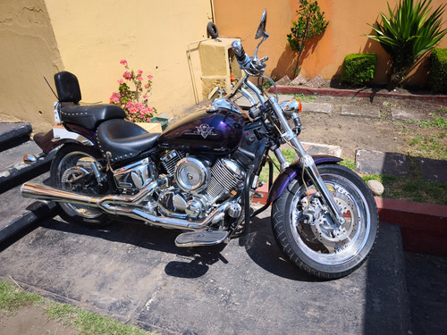 Yamaha Vstar 1100cc Color Morado Con Asiento De Pasajero