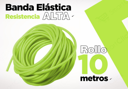 Imagen 3 de 10 de Banda Elastica Resistencia Tubular Rollo 10 Metros Int Alta