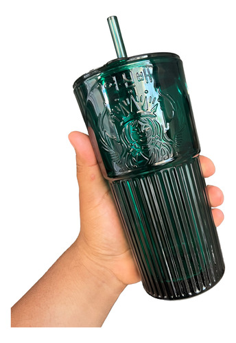 Vaso Starbucks Verde Vidrio Tumbler Collection Cup 