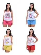 Comprar Kit 4 Pijamas Feminino Revenda Baby Doll Pronta Entrega 