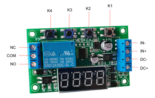 S Placa De Control Ajustable Con Relé De Retardo Led Dc12v