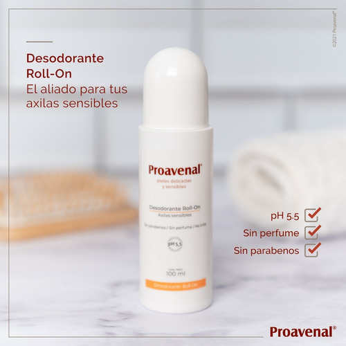 Proavenal Desodorante Roll On Axilas Sensibles 2 Unidades Suave