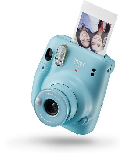 Kit Câmera Instax Mini 11 Azul Claro+ Bolsa + Filme 10 Fotos