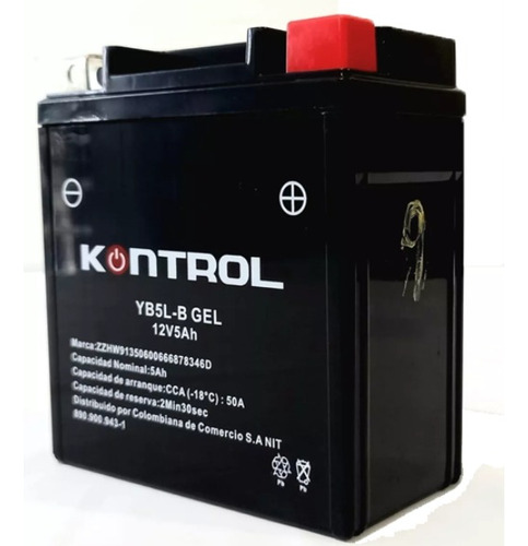Batería Moto Tongko Tk 100 Cs Tk 110 Kontrol  Yb5lb Gel