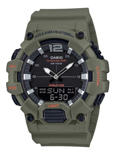 Reloj Casio Hombre Verde Hora Mundial Hdc7003a2vcf