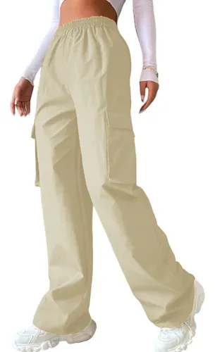 Pantalon Cargo Mujer Beige