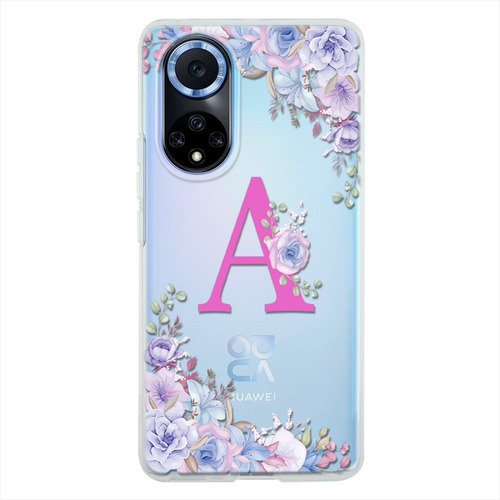 Funda Huawei  Antigolpes Flores Personalizada Tu Inicial
