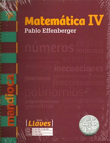 Imagen 2 de 2 de Matematica Iv - Serie Llaves - Libro + Acceso Digital