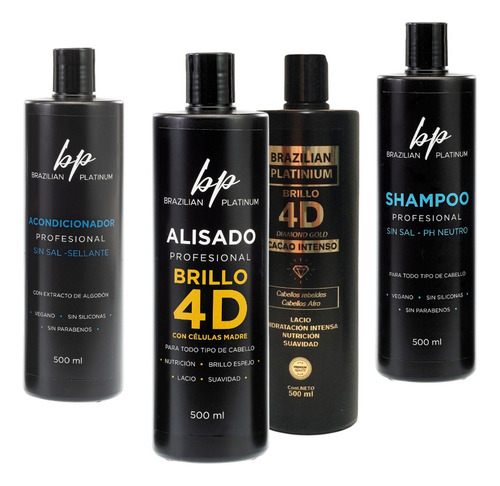 Progresivo + Acondicionador + Shampoo Brazilian Platinum