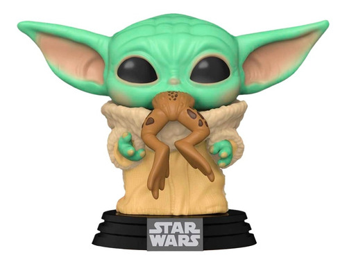 Boneco Funko Pop Star Wars Baby Yoda C/ Sapo 379 - Original