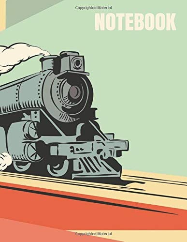 Notebook Train Cover (85 X 11) Inches 110 Pages, Blank Unlin