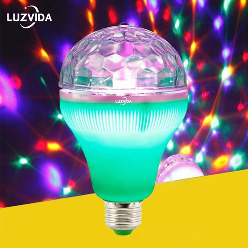 Luzvida Luces De Escenario Fiestas Base E27 Bombillas Giratorias De Color,dj Luces Lamparas Led Bombilla Estroboscópica Disco Bola, Fiesta De Cumpleaños O Club Bar Cabezas Roboticas Traje Robot Led