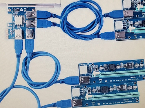 Placa Pci Express 4 Portas Usb 3.0 Mineração Btc Eth Minerar
