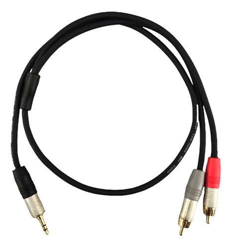 Cable Aux. Plug 3.5mm Stereo A 2 Plugs Rca/conec. Puntas Dor