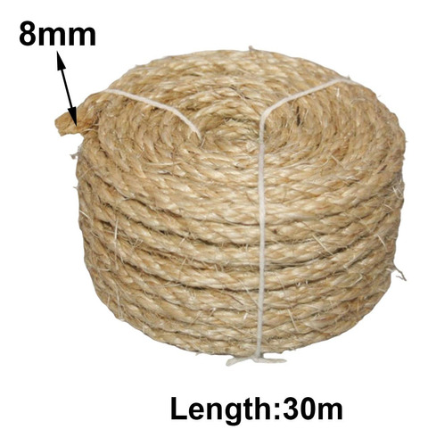 Cuerda Trenzada De Sisal, Poste Rascador Para Gatos 8mmx30m