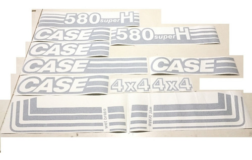 Imagem 2 de 2 de Decalque Faixa Adesiva Case 580 Super H Cinza