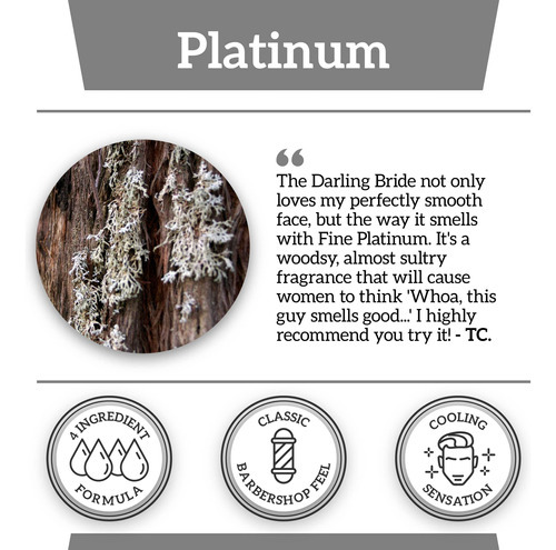 Fine Platinum - Aftershave Para Hombre - Un Toque De Clasico