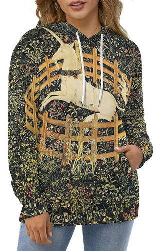 Sudadera Con Capucha 3d De Moda El Unicornio Está En Cautive
